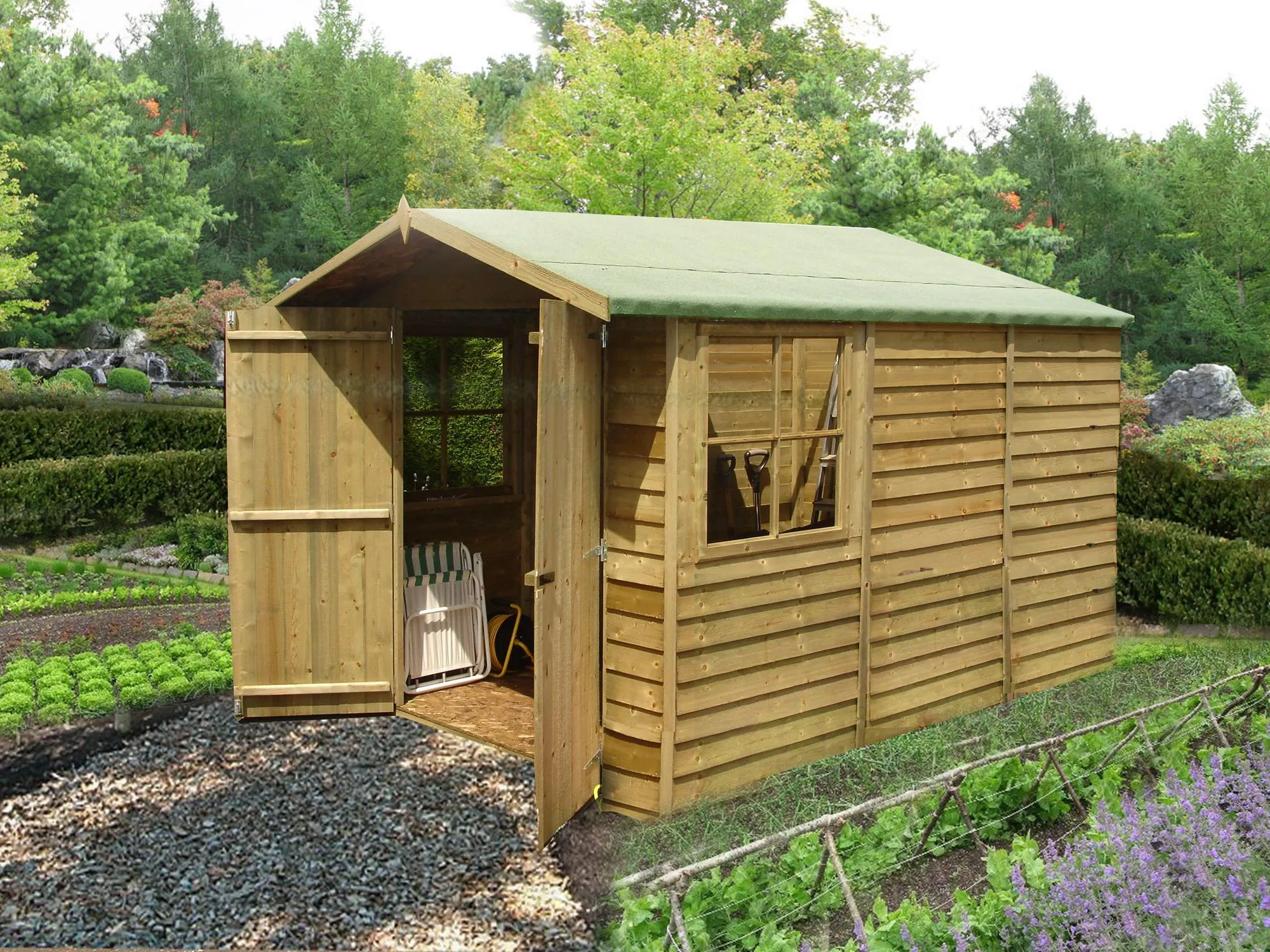 10'x7' Double Door Overlap Shed