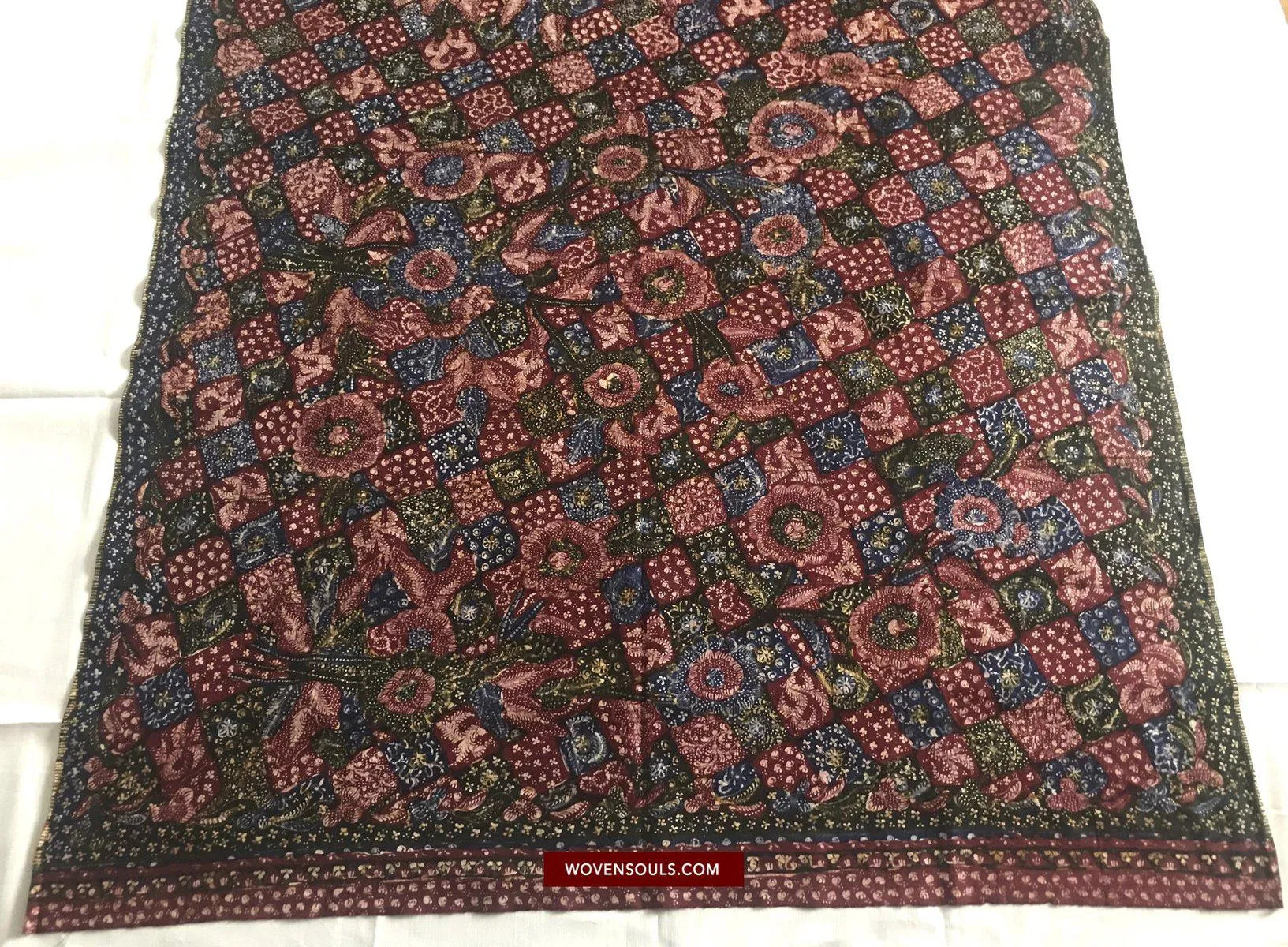 1432 SOLD Javanese Batik Tulis Shawl - Hand Drawn - Textile Art