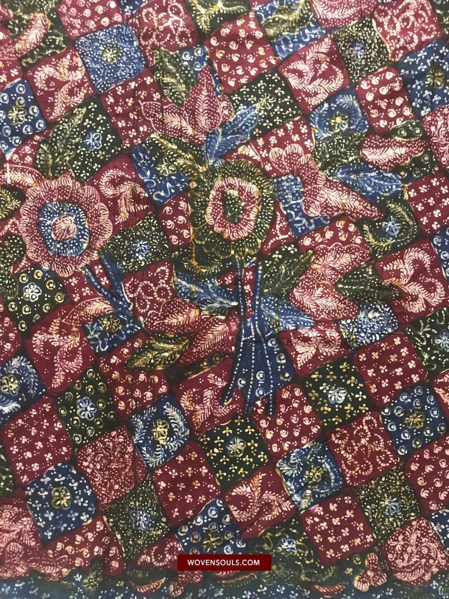 1432 SOLD Javanese Batik Tulis Shawl - Hand Drawn - Textile Art