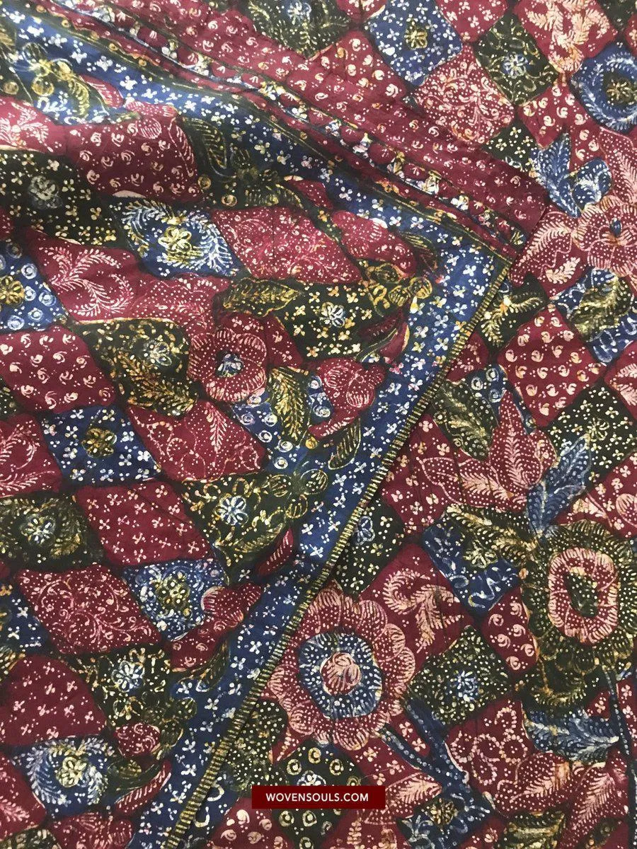 1432 SOLD Javanese Batik Tulis Shawl - Hand Drawn - Textile Art