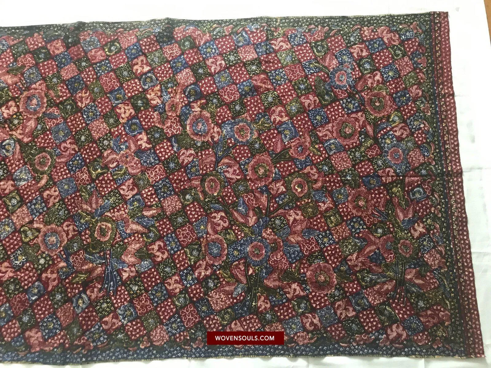 1432 SOLD Javanese Batik Tulis Shawl - Hand Drawn - Textile Art