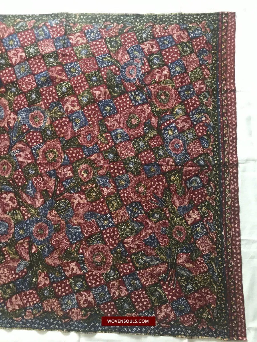 1432 SOLD Javanese Batik Tulis Shawl - Hand Drawn - Textile Art