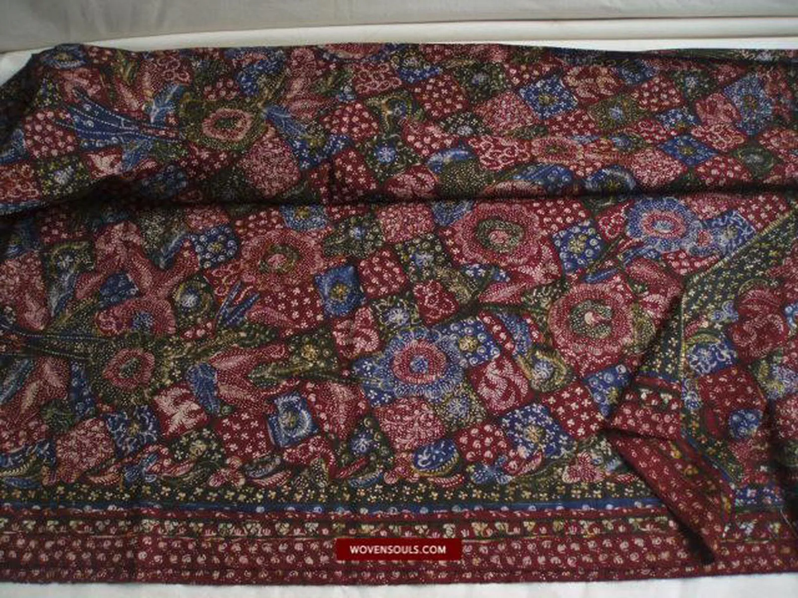 1432 SOLD Javanese Batik Tulis Shawl - Hand Drawn - Textile Art