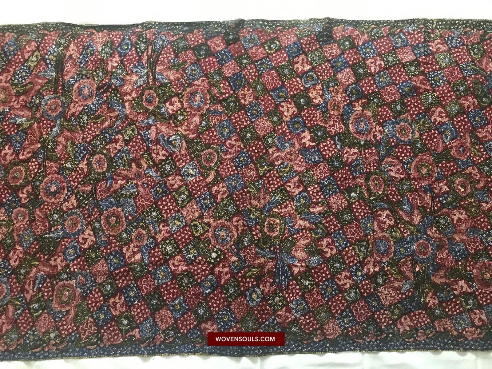 1432 SOLD Javanese Batik Tulis Shawl - Hand Drawn - Textile Art