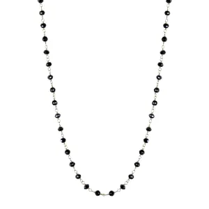 18K Gold Fine Black Diamond Chain