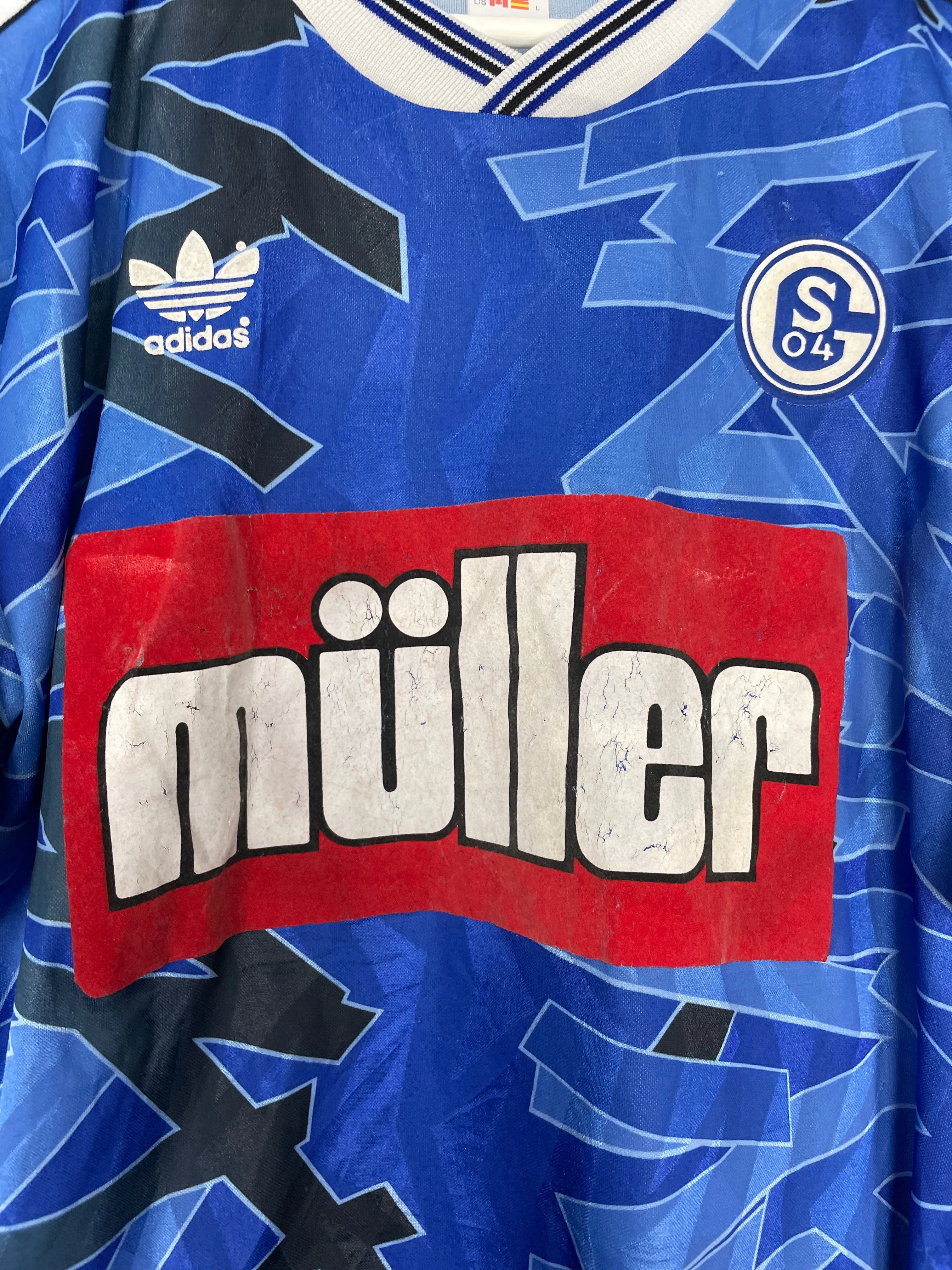1993/94 SCHALKE HOME SHIRT (L) ADIDAS