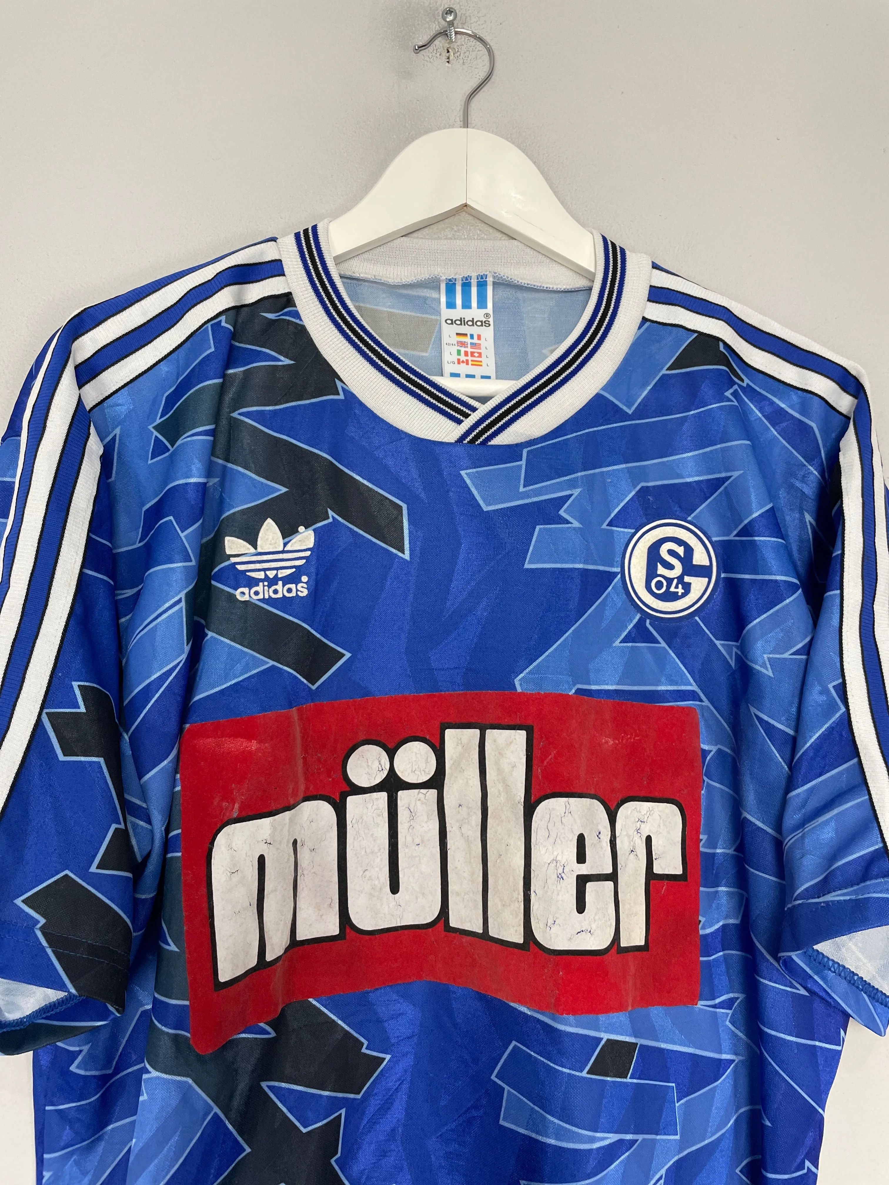 1993/94 SCHALKE HOME SHIRT (L) ADIDAS