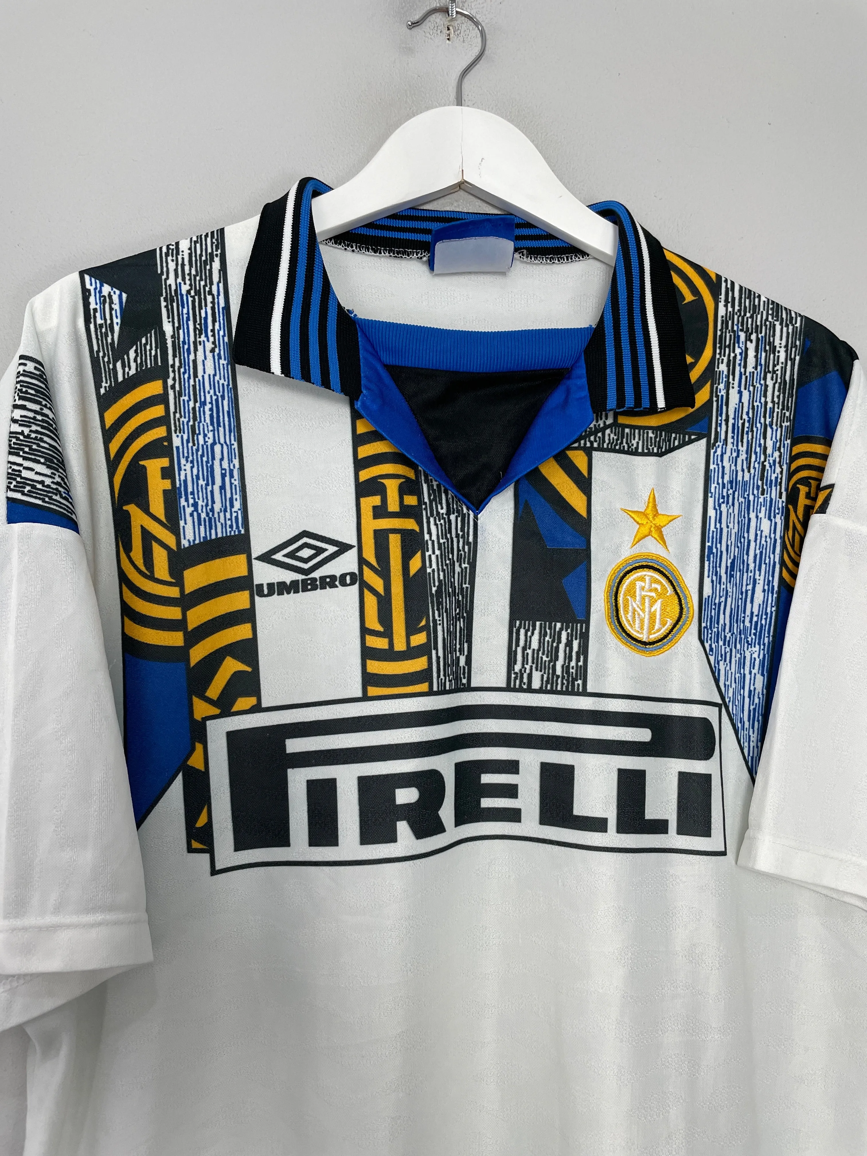 1995/96 INTER MILAN AWAY SHIRT (XL) UMBRO