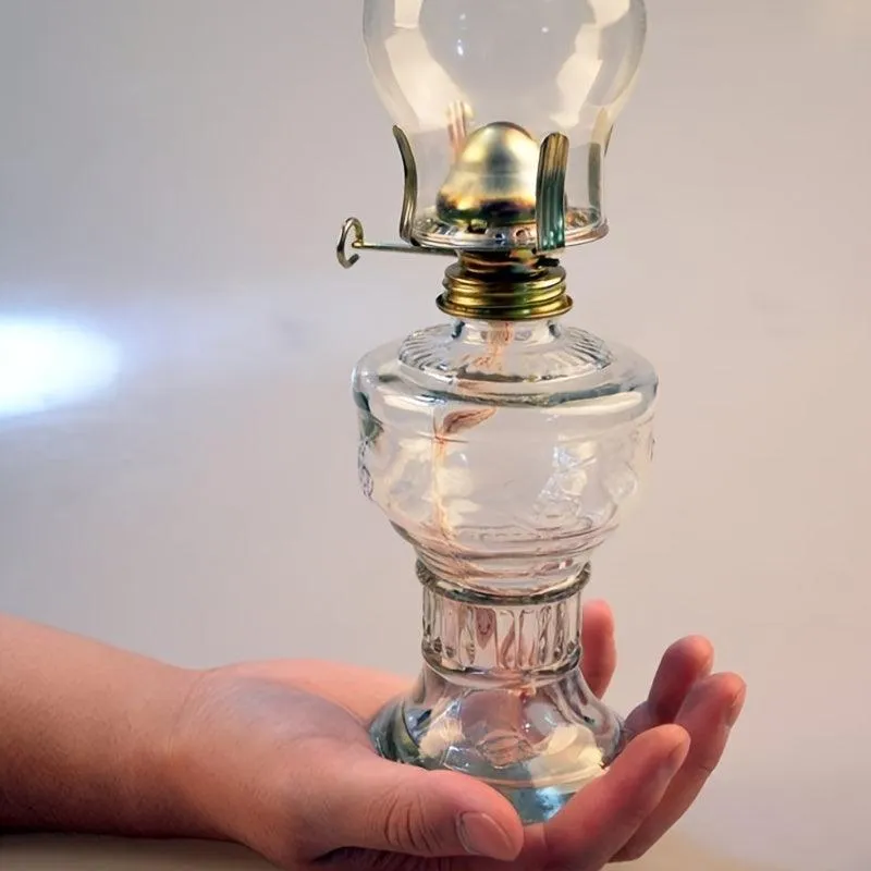 1pc, Exquisite Rustic Retro Glass Oil Lamp