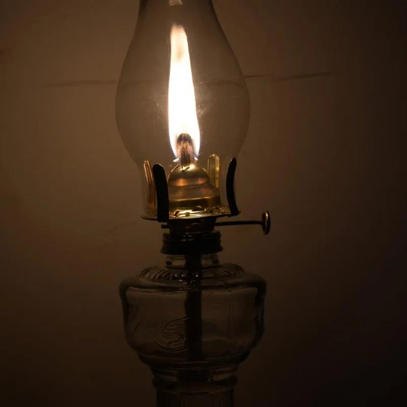 1pc, Exquisite Rustic Retro Glass Oil Lamp