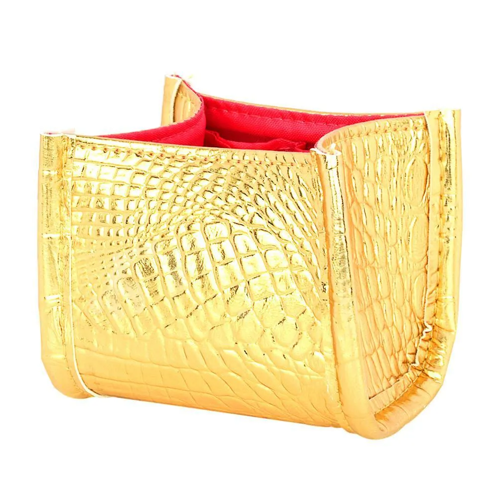 3 Colors Crocodile Skin Brush Storage Cosmetic Bag