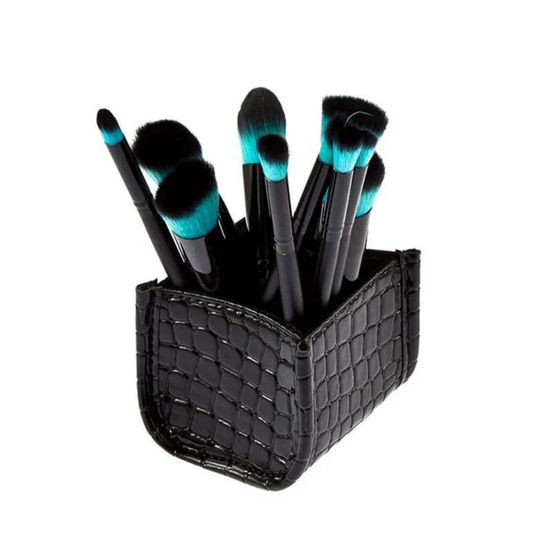 3 Colors Crocodile Skin Brush Storage Cosmetic Bag