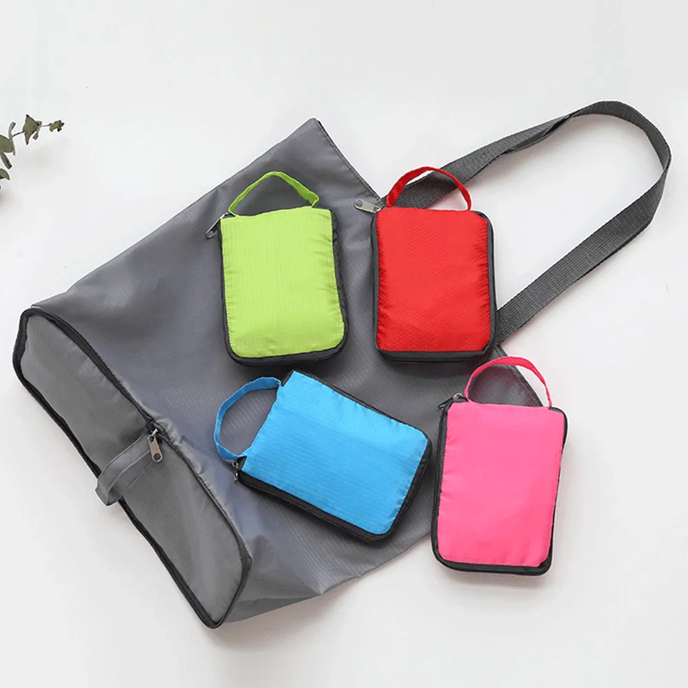420D Foldable Tote Bag with Zipper