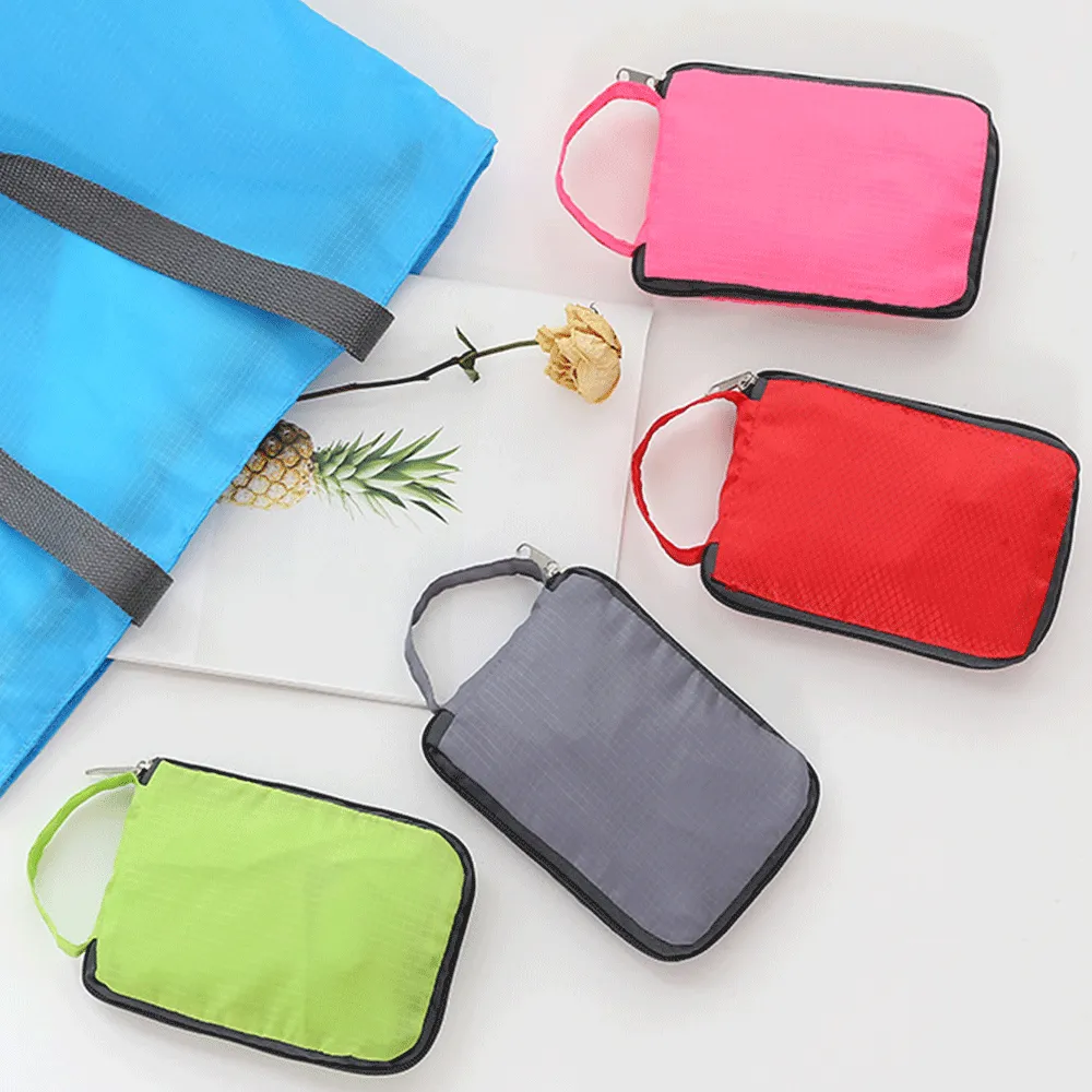 420D Foldable Tote Bag with Zipper