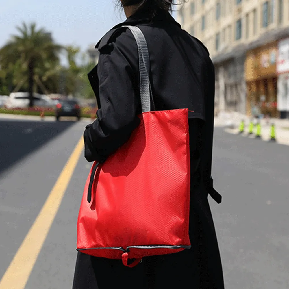 420D Foldable Tote Bag with Zipper