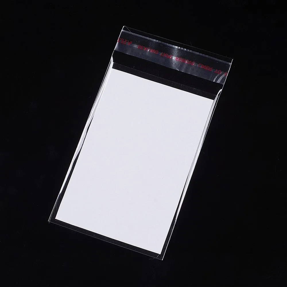 50 pc Clear Transparent Party Gift Chocolate Lollipop Favor Candy Cellophane Bags, 11x6cm, Unilateral thickness: 0.04mm, Inner measure: 9x6cm
