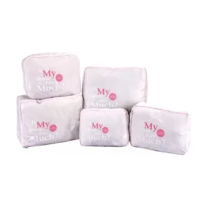 5PC Packing Cubes Set - Suitcase Luggage Travel Organiser Storage Bag Pouch