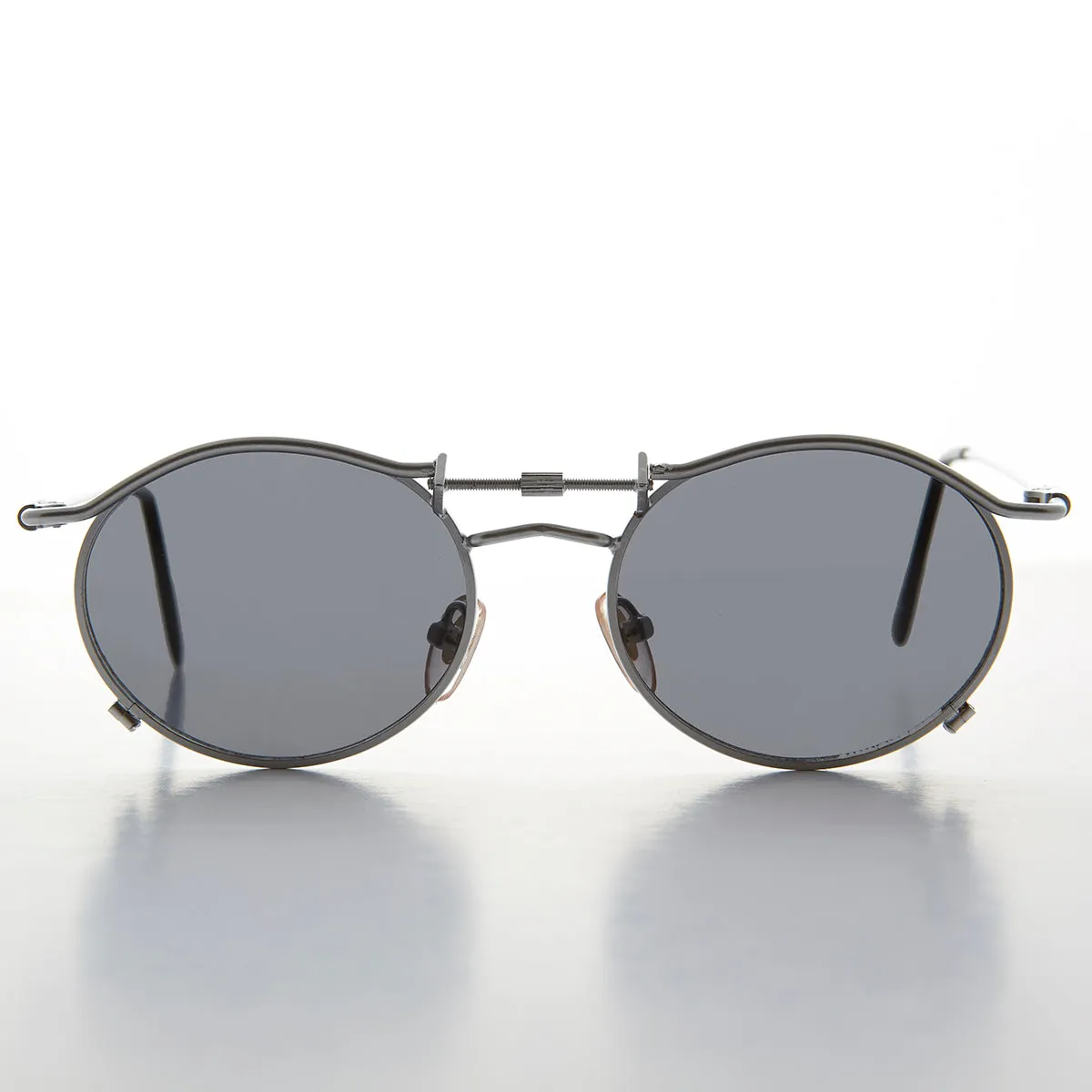 90s Oval Steampunk Sunglass Optical Quality - Lucian