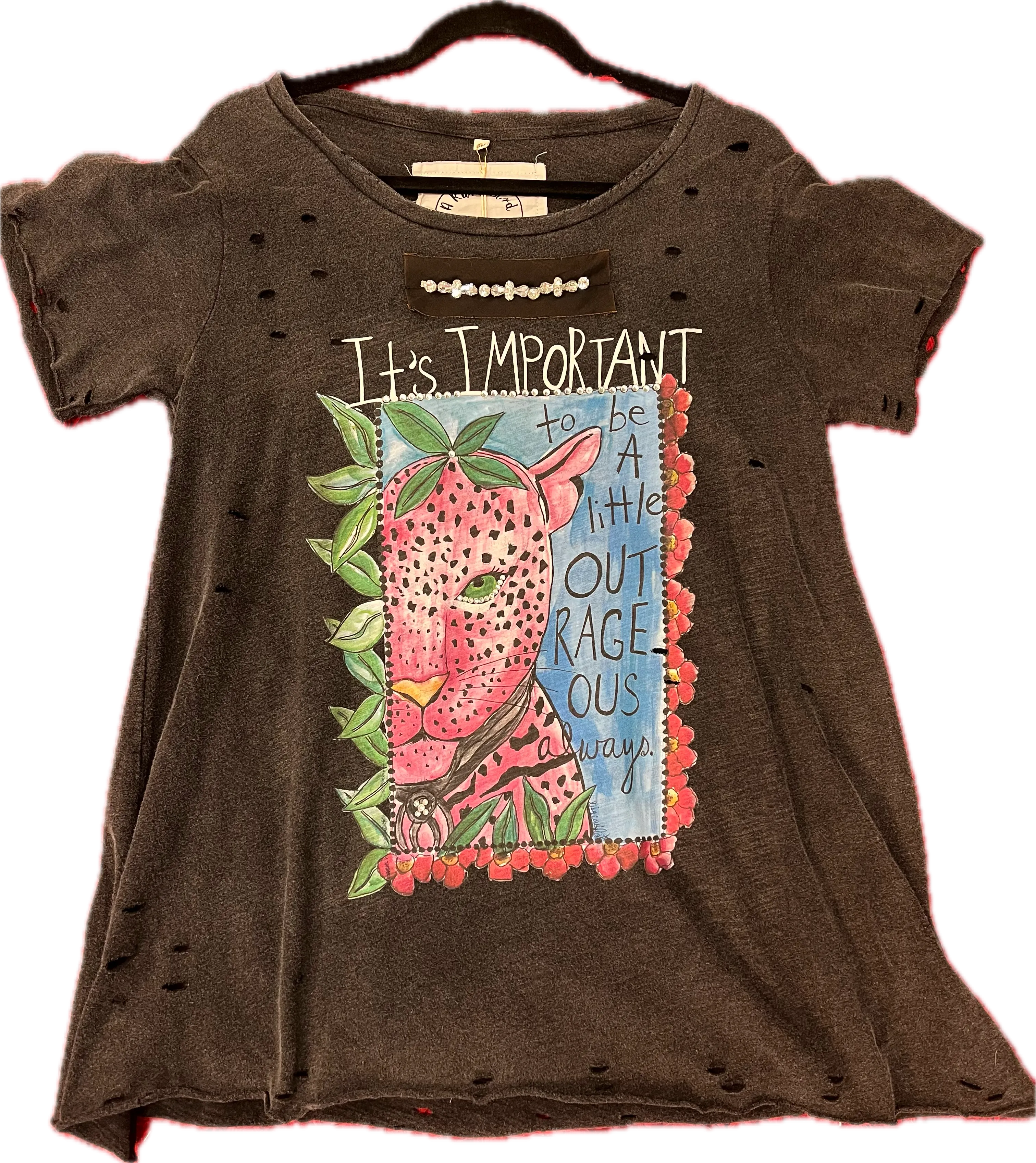 A Rare Bird Bling Cat T-Shirt