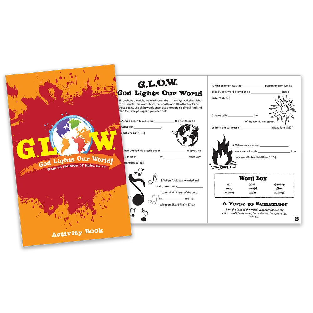 Activity Book Set - G.L.O.W. God Lights Our World