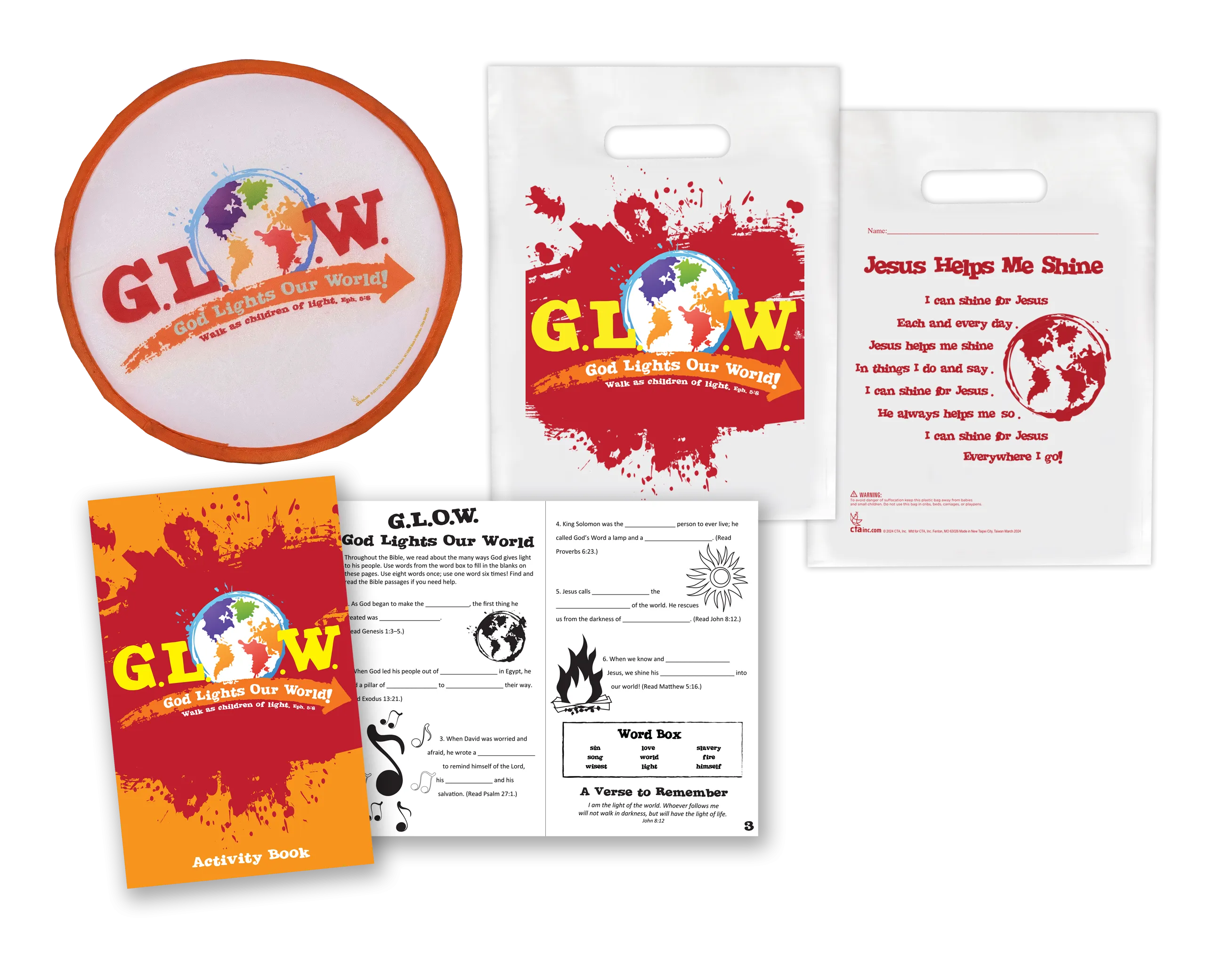 Activity Book Set - G.L.O.W. God Lights Our World