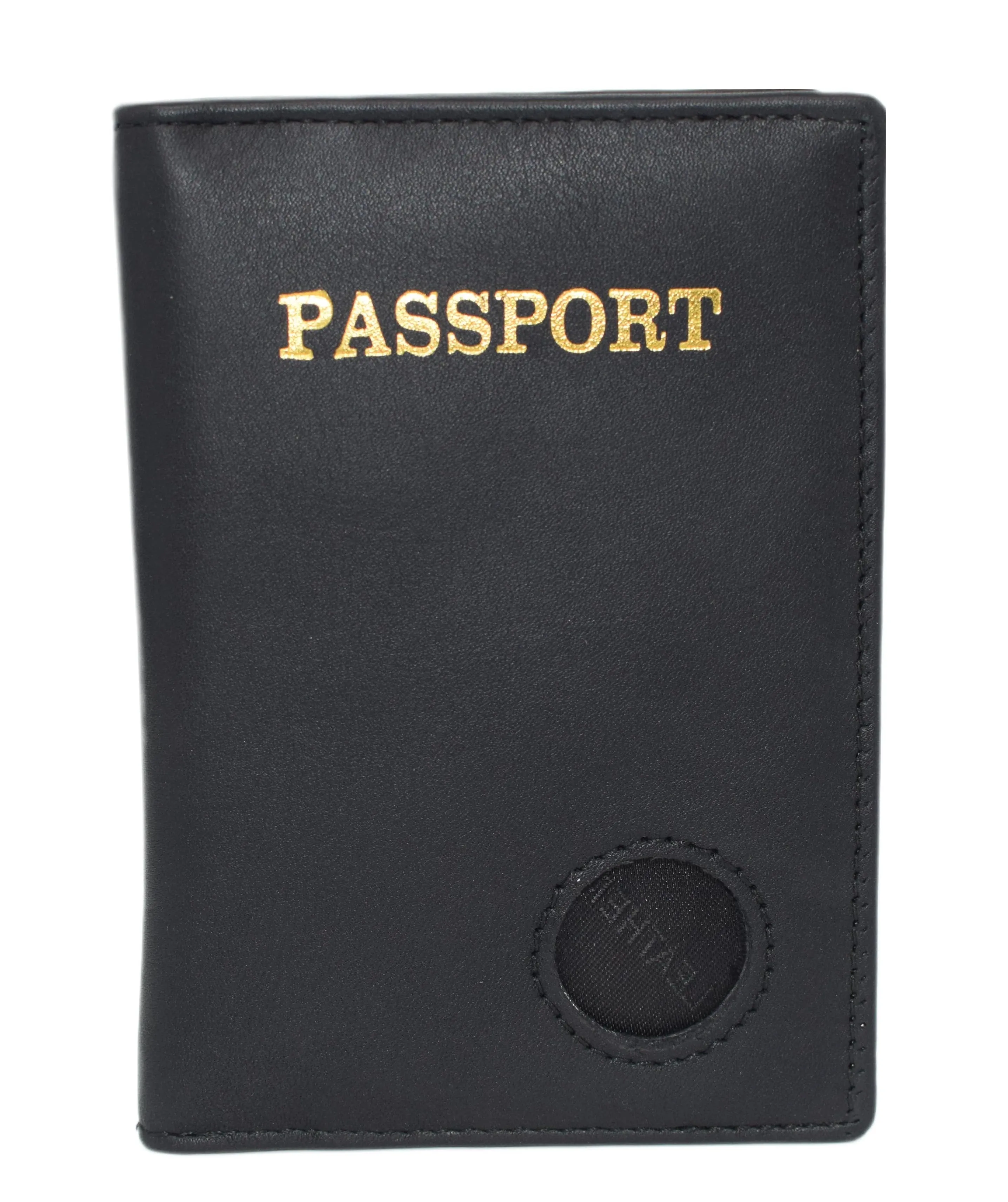Airtag Passport Holder, Genuine Leather Travel Wallet with Airtag Slot, Passport Cover Case for Men & Women, Airport Travel Essentials RFID640351HAT