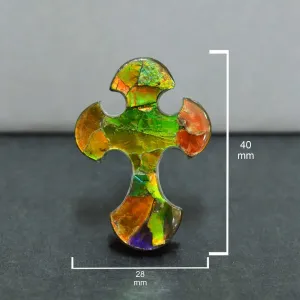 Ammolite Cross Cabochon 40mm - 1 piece