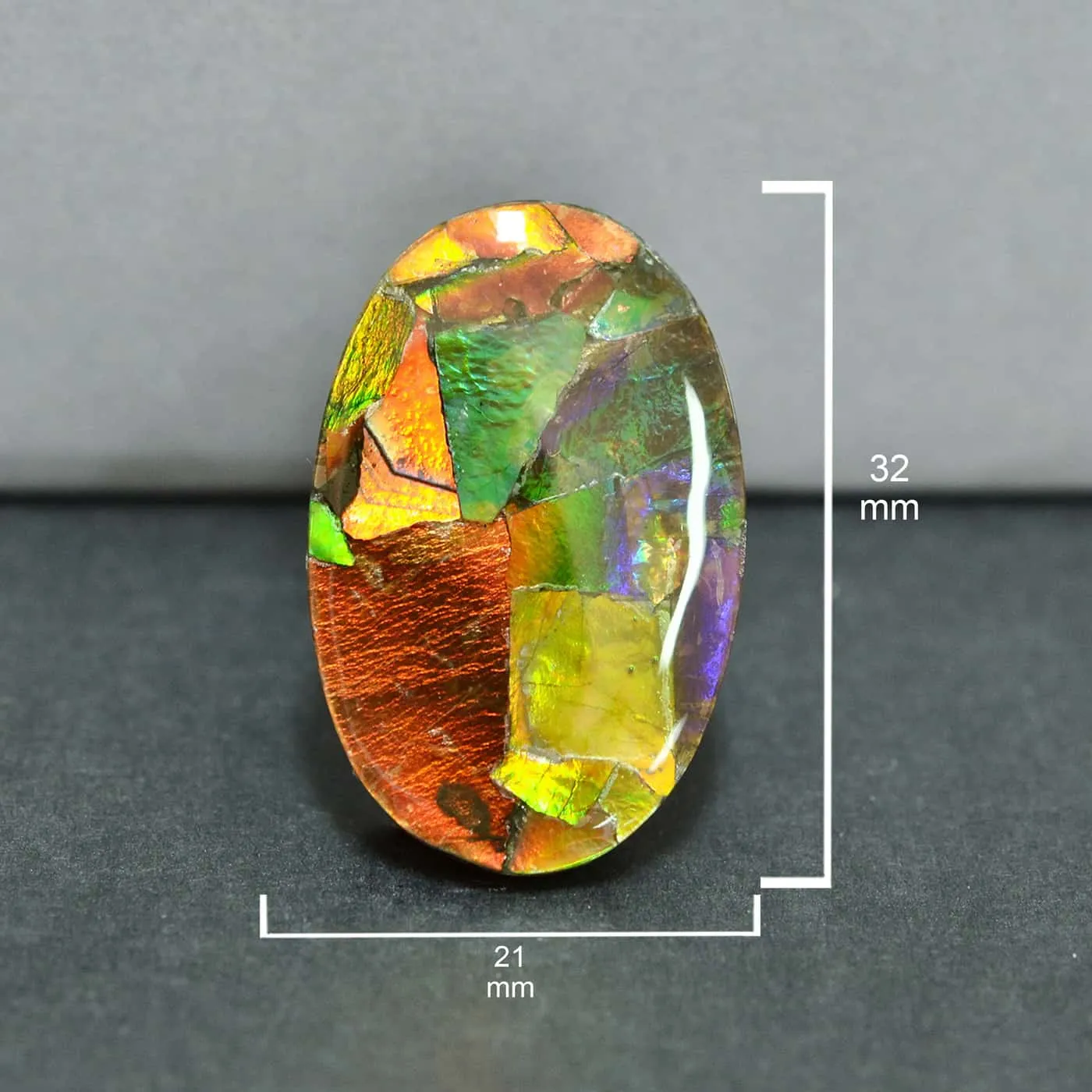 Ammolite Oval Cabochon 32mm - 1 piece
