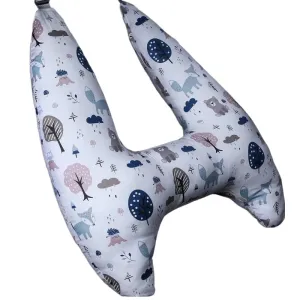 Anypack Car Travel Pillow UShape Animal Forest Pattern Children Travel Pillow Cushion for Car Seat, Safety Neck Pillow for Kids