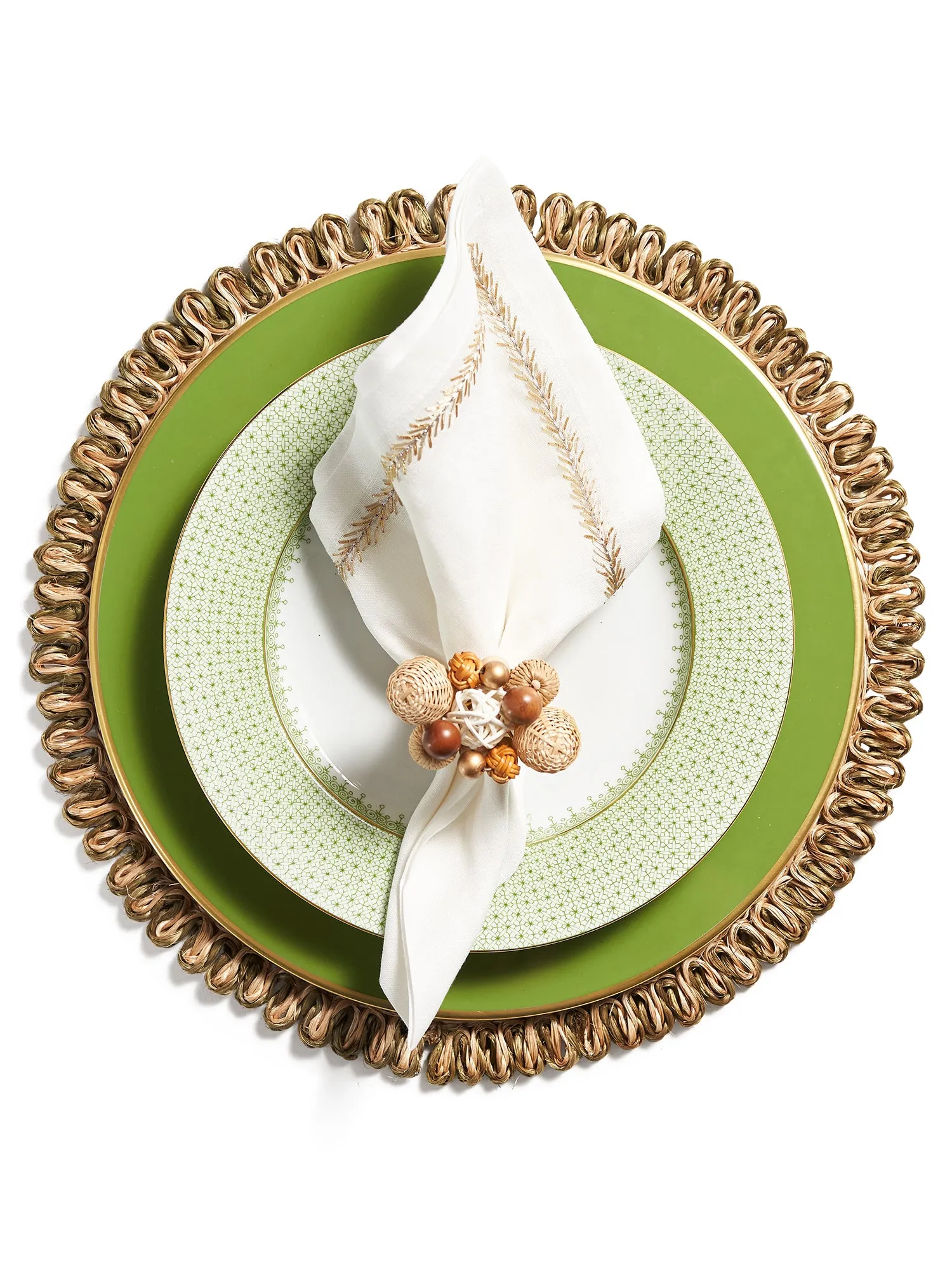 Apple Green Lace Salad Plate
