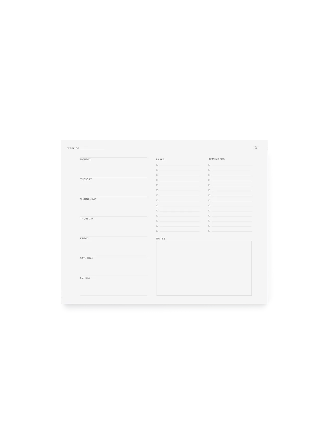 Appointed Weekly Task Pad