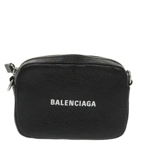 Balenciaga Camera Black Leather Shoulder Bag (Pre-Owned)