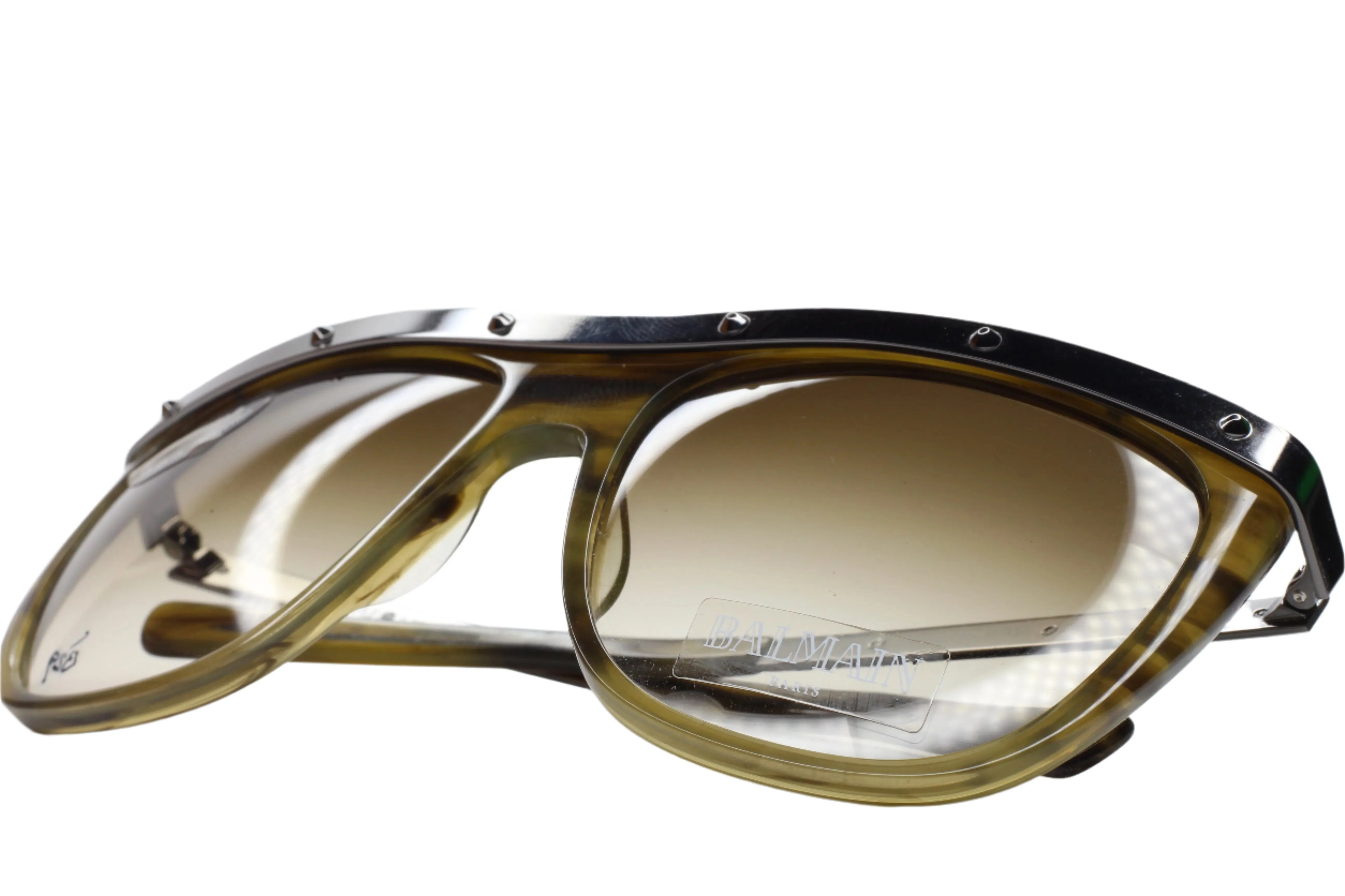 Balmain Paris BL2004 Khaki Horn Luxury Sunglasses -Ma