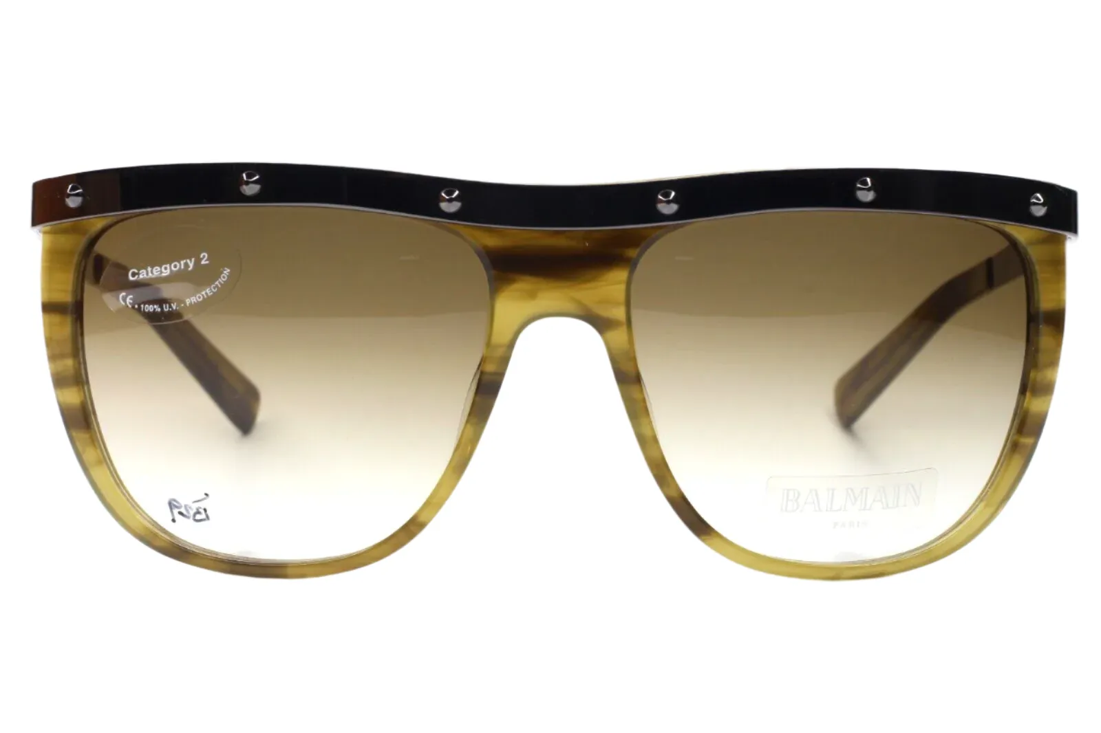 Balmain Paris BL2004 Khaki Horn Luxury Sunglasses -Ma