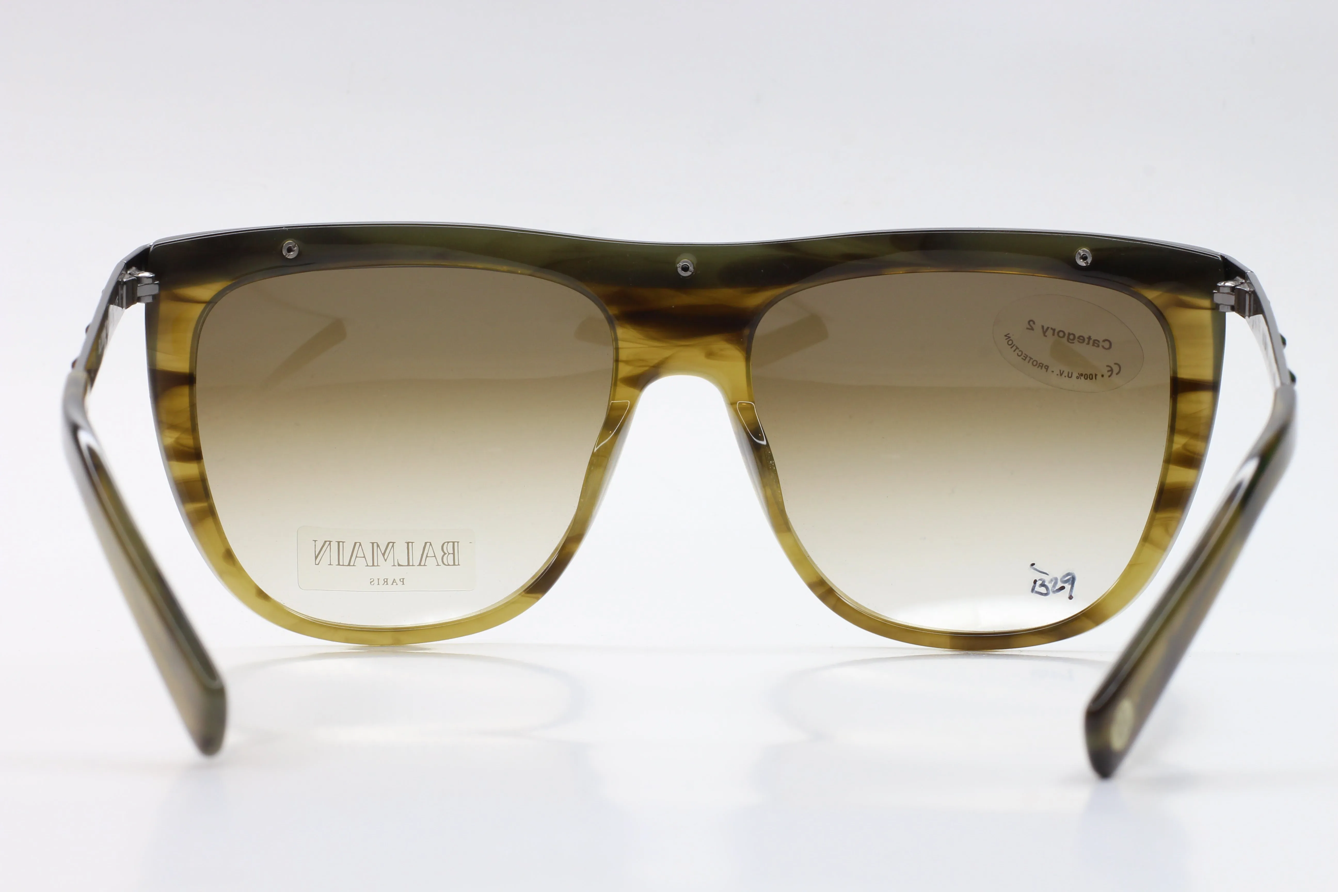 Balmain Paris BL2004 Khaki Horn Luxury Sunglasses -Ma