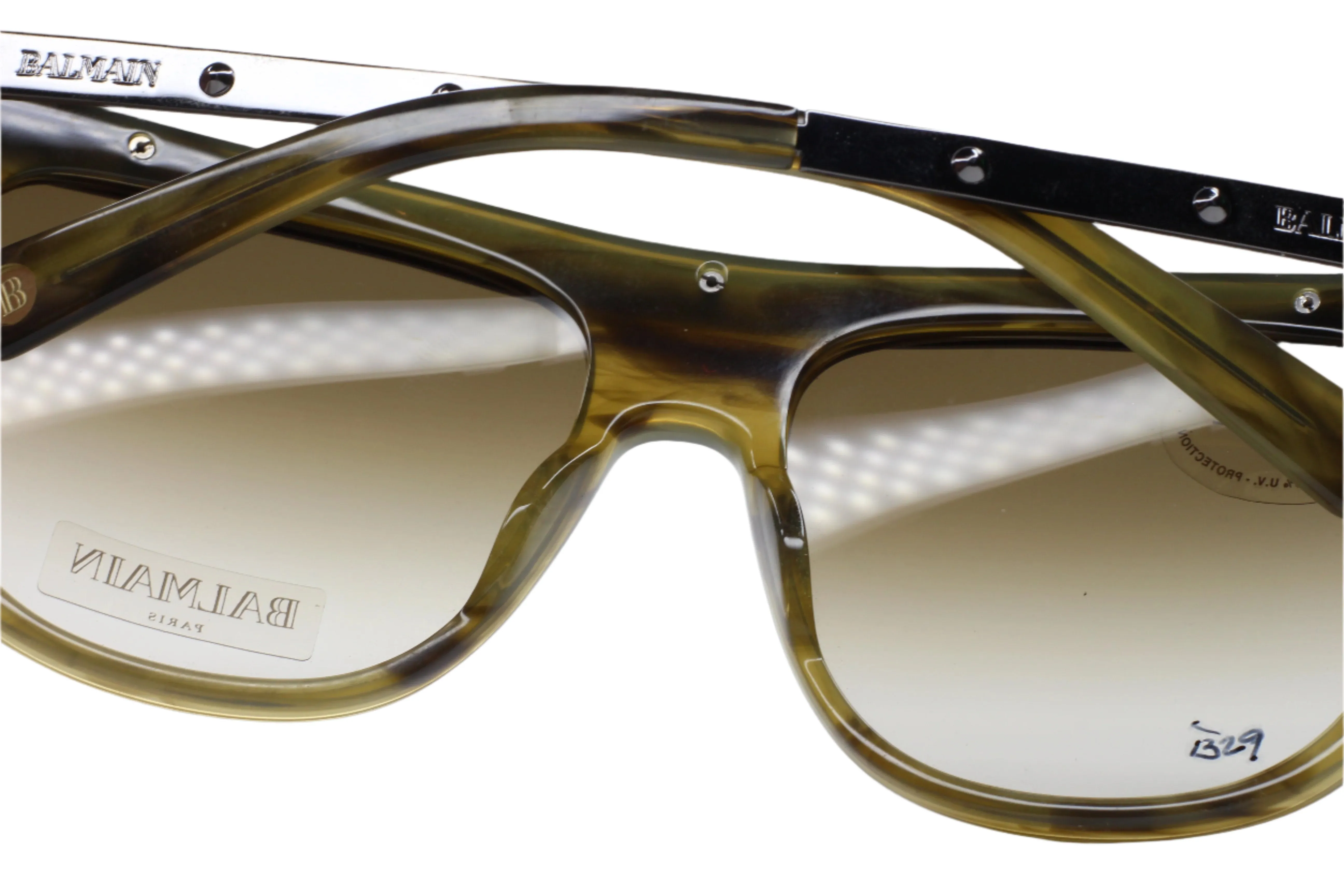 Balmain Paris BL2004 Khaki Horn Luxury Sunglasses -Ma