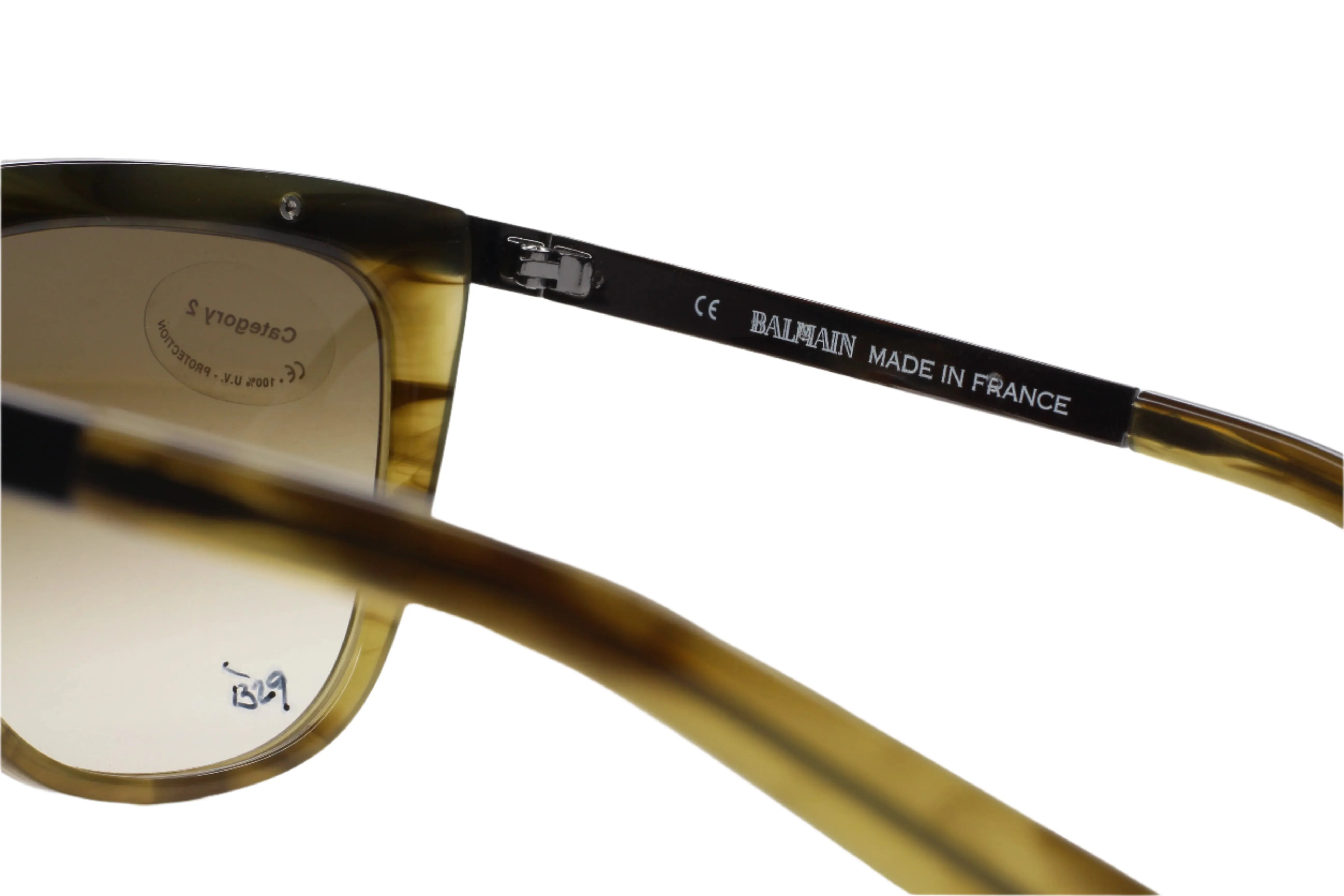 Balmain Paris BL2004 Khaki Horn Luxury Sunglasses -Ma