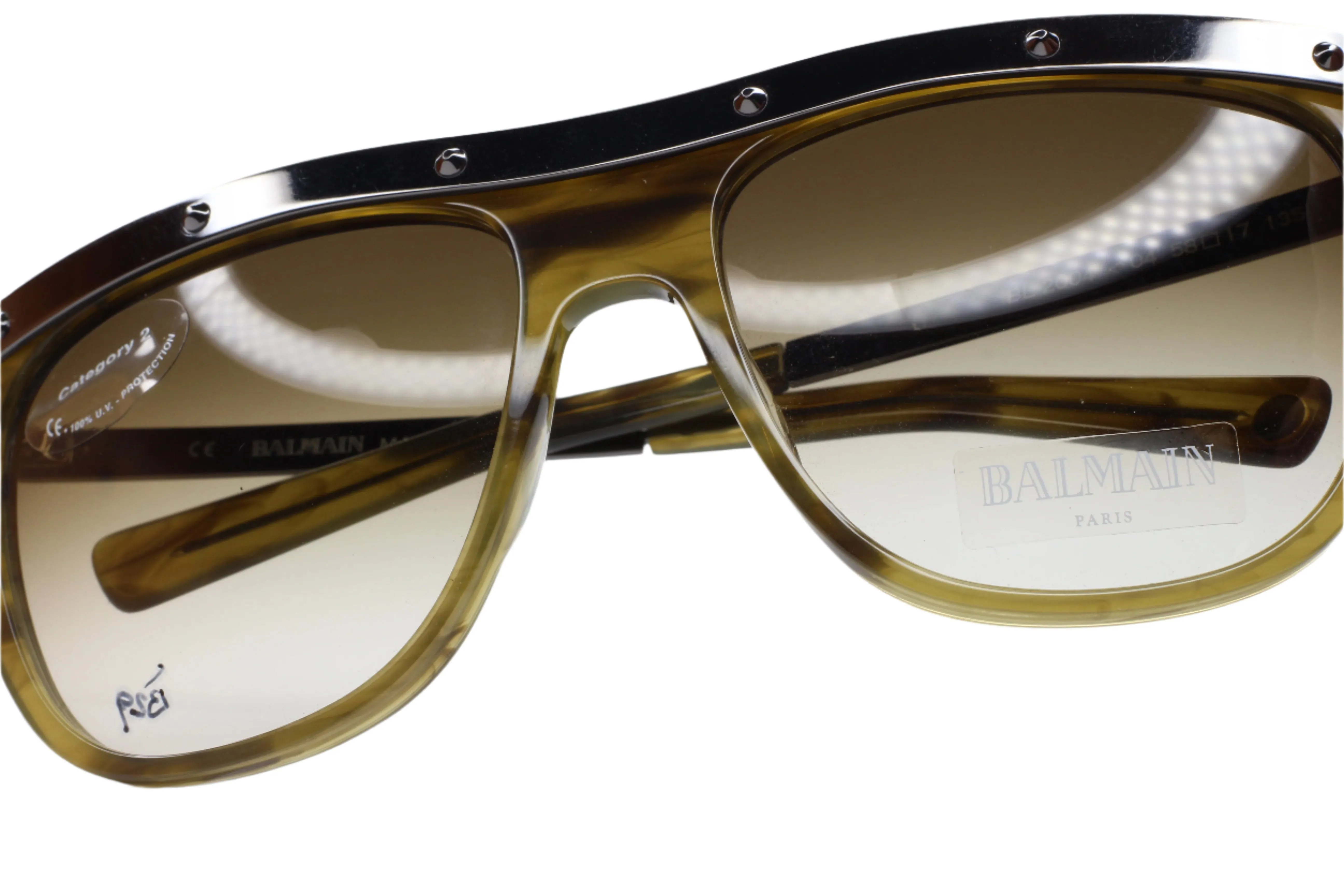 Balmain Paris BL2004 Khaki Horn Luxury Sunglasses -Ma