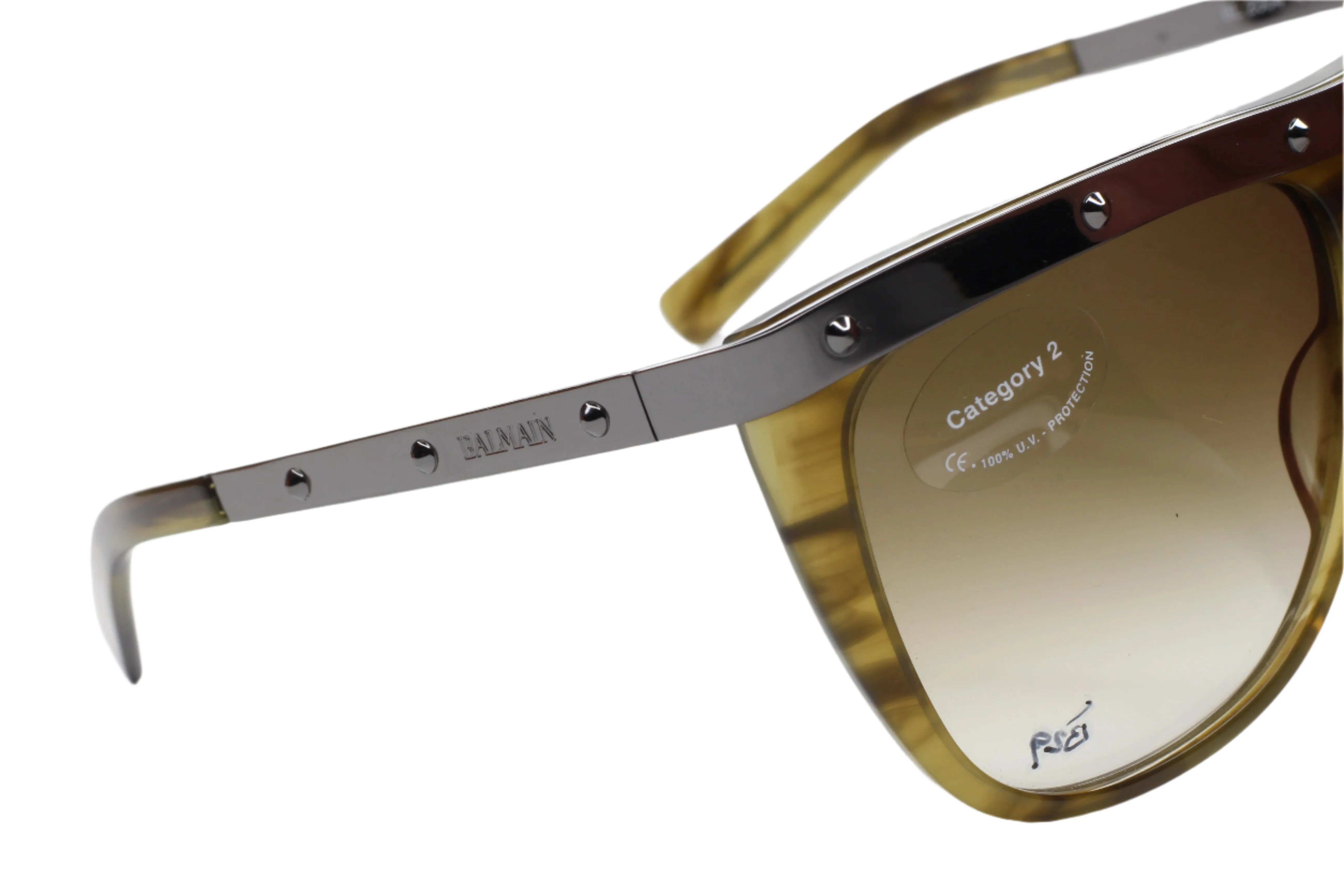 Balmain Paris BL2004 Khaki Horn Luxury Sunglasses -Ma