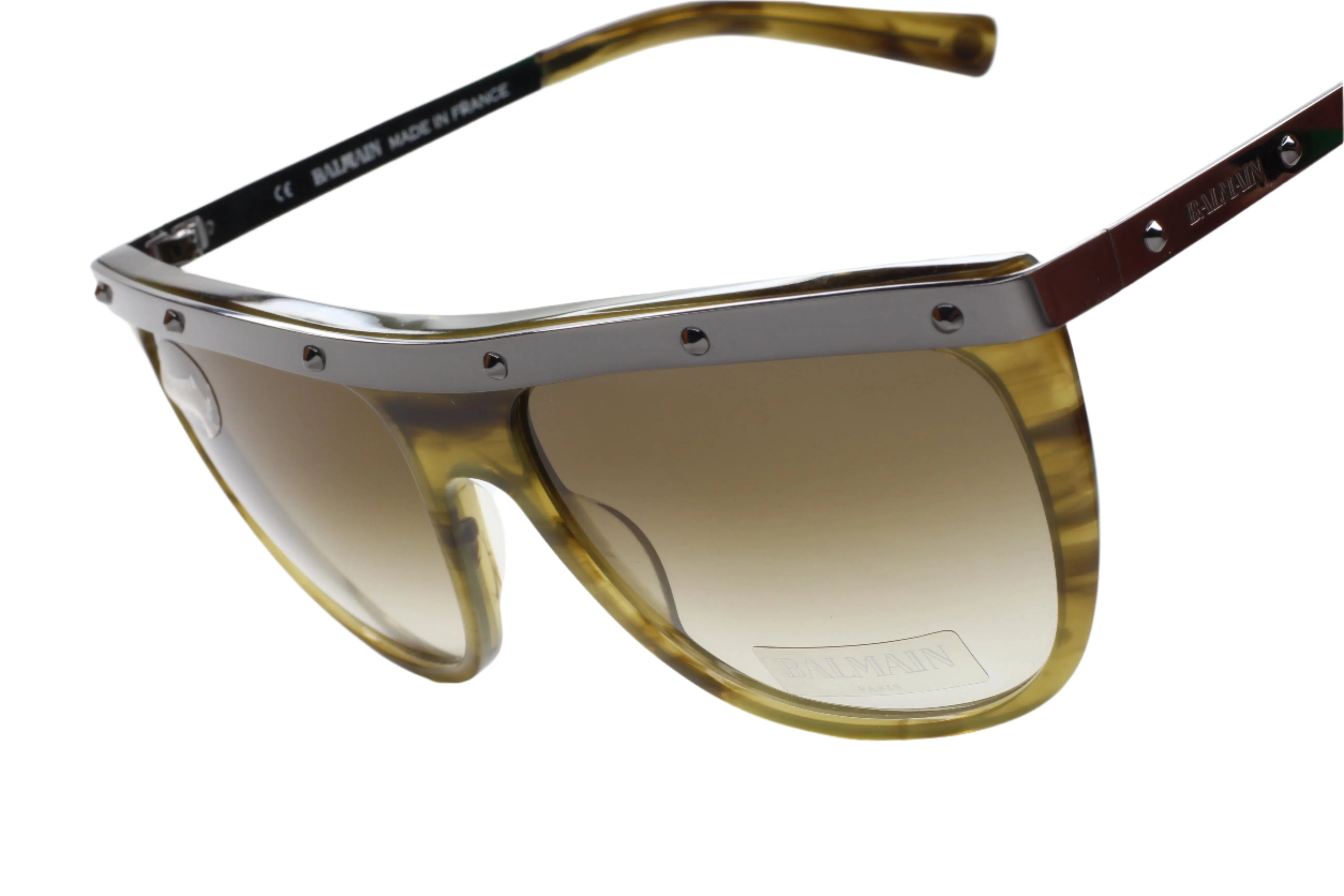 Balmain Paris BL2004 Khaki Horn Luxury Sunglasses -Ma