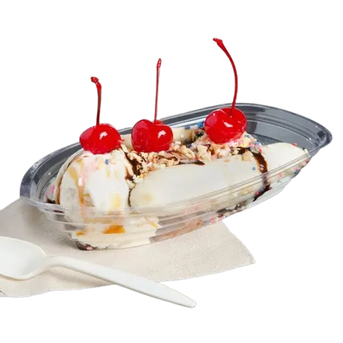Banana Split Container Clear 12 oz. - 500/Case