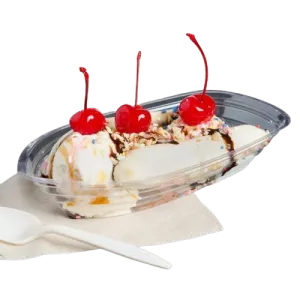 Banana Split Container Clear 12 oz. - 500/Case