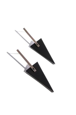 BAR TRNGL L Earrings Silver