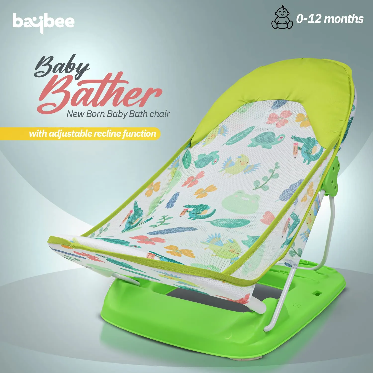 Baybee Foldable Baby Bather for Newborn Baby with 3 Position Recline