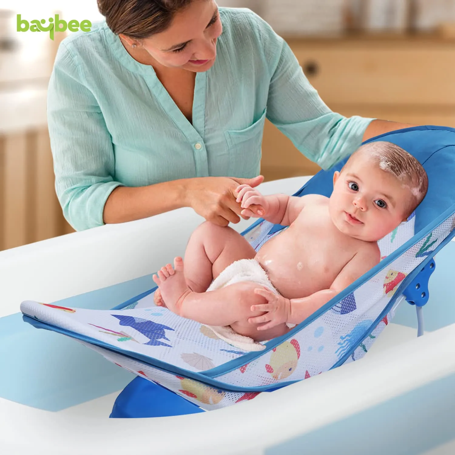 Baybee Foldable Baby Bather for Newborn Baby with 3 Position Recline