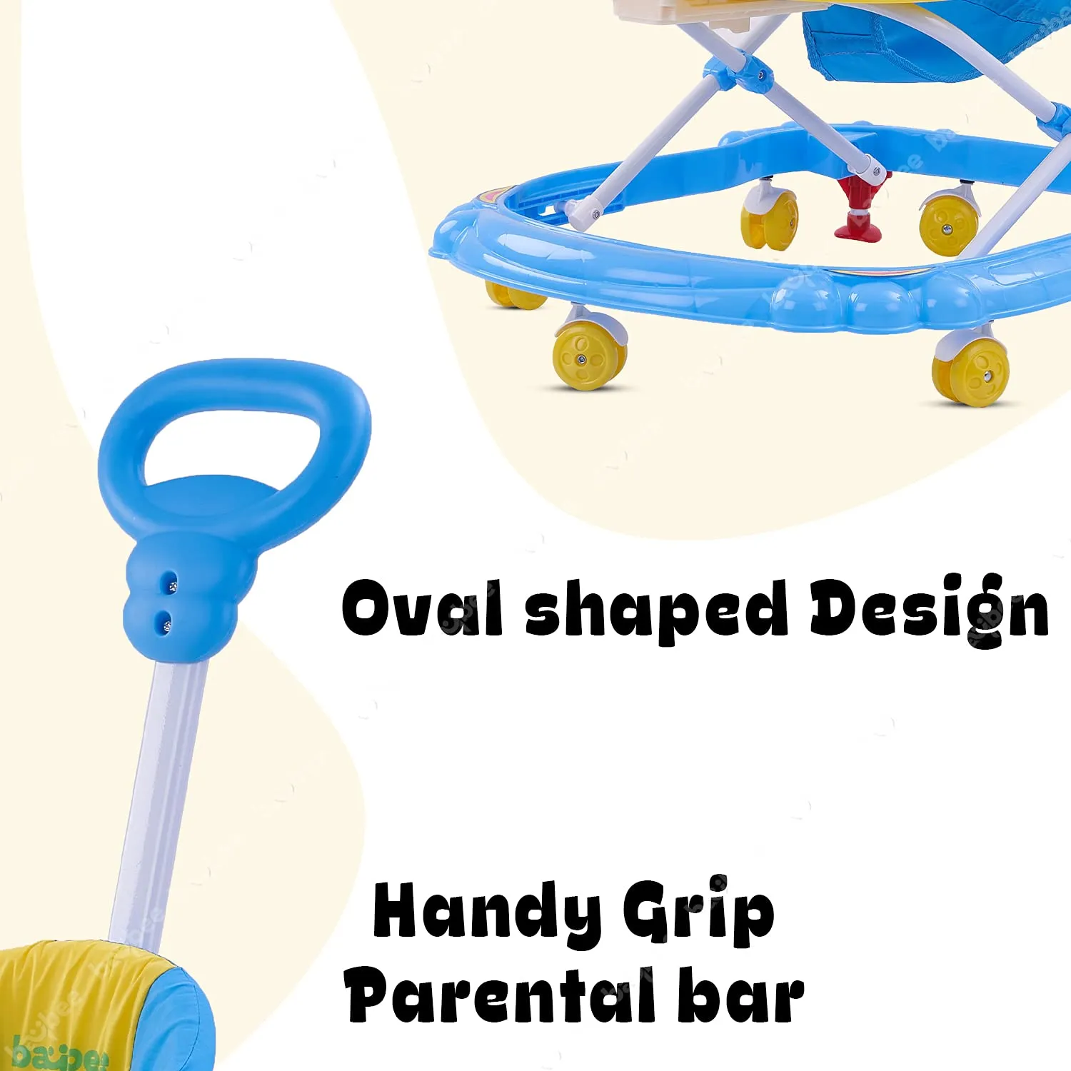 Baybee Nemo Baby Walker for Kids Foldable  Walker with 3 Height Adjustable.