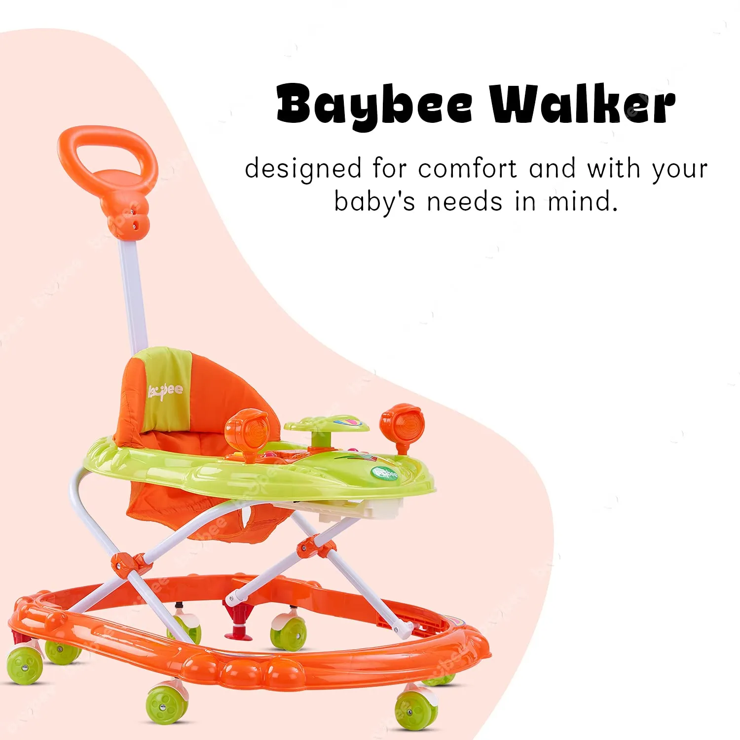 Baybee Nemo Baby Walker for Kids Foldable  Walker with 3 Height Adjustable.