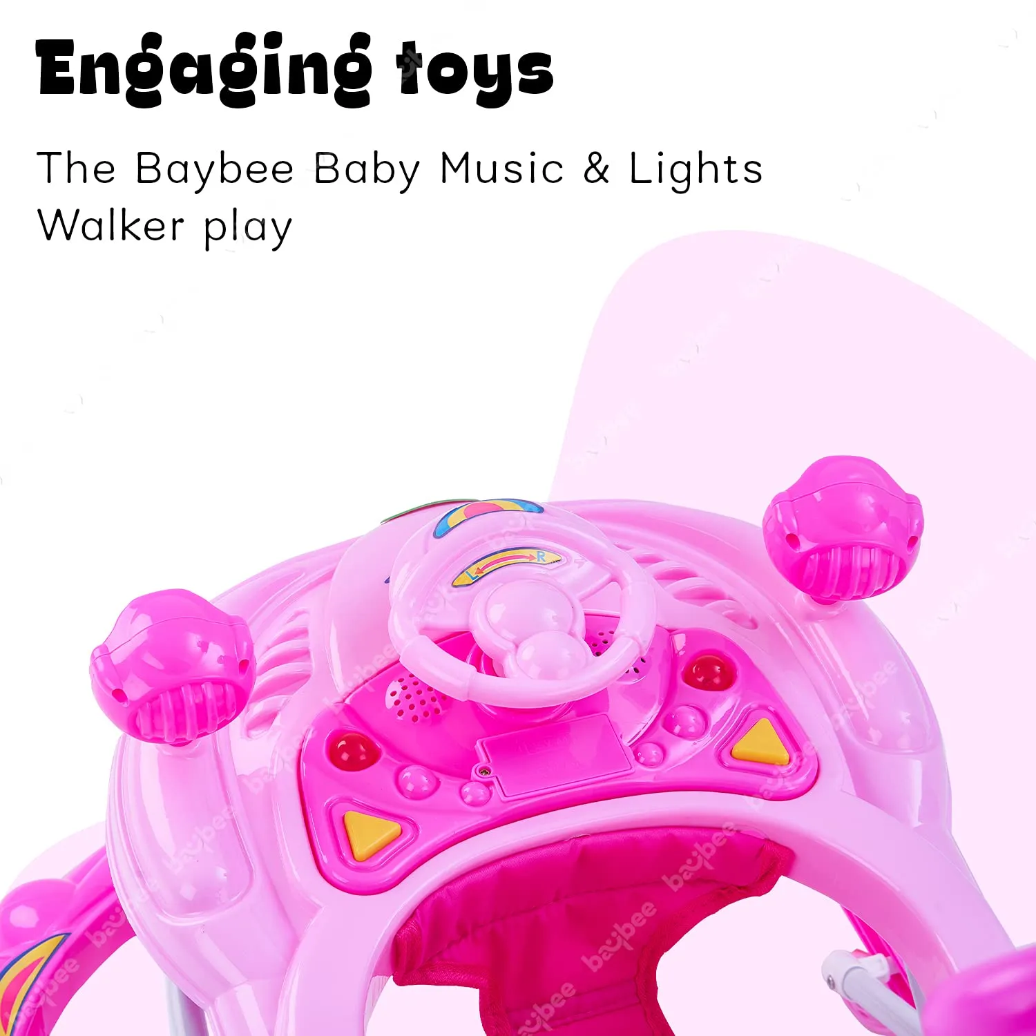 Baybee Nemo Baby Walker for Kids Foldable  Walker with 3 Height Adjustable.