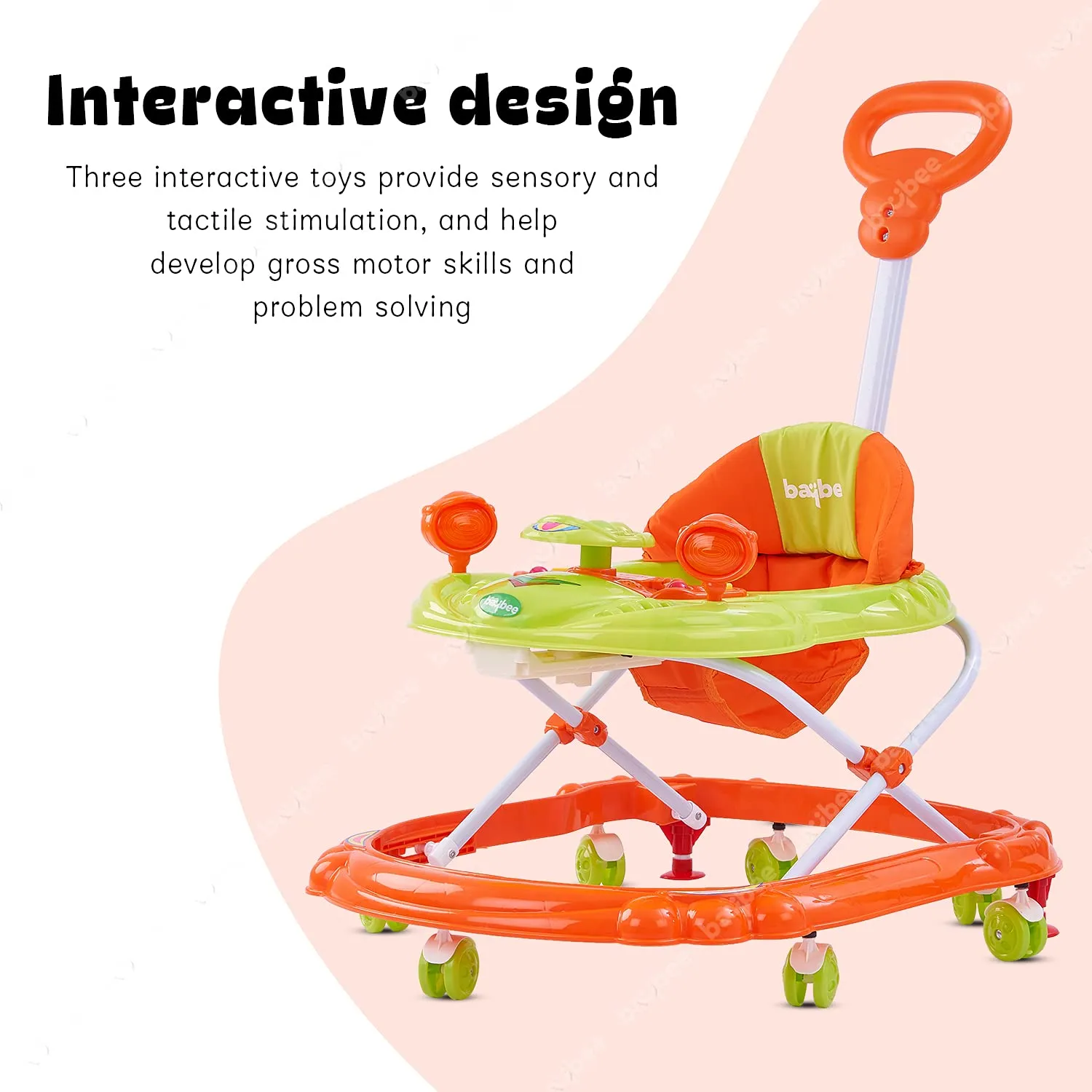 Baybee Nemo Baby Walker for Kids Foldable  Walker with 3 Height Adjustable.