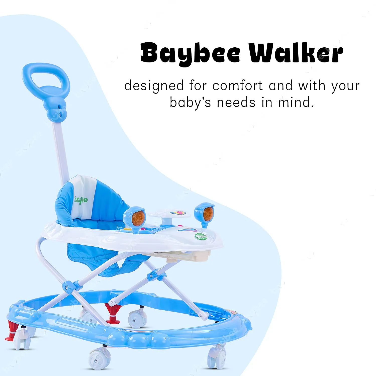 Baybee Nemo Baby Walker for Kids Foldable  Walker with 3 Height Adjustable.